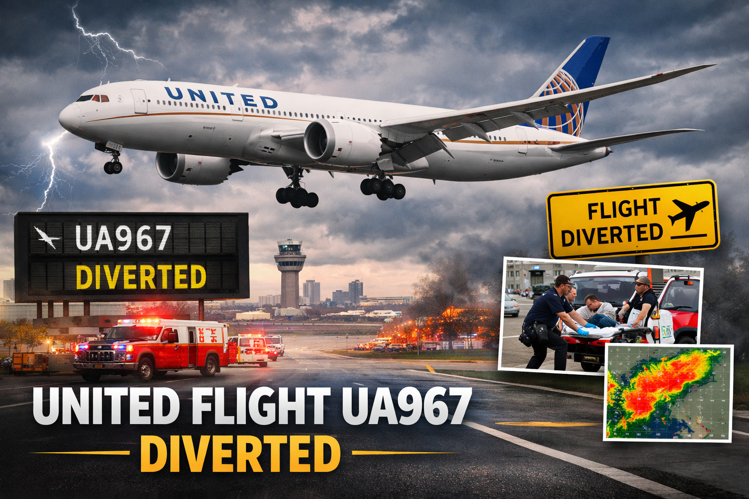 United Flight UA967 Diverted