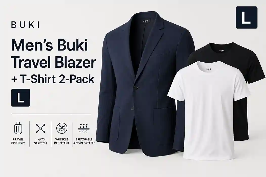 Men’s Buki Travel Blazer + T-Shirt 2-Pack L